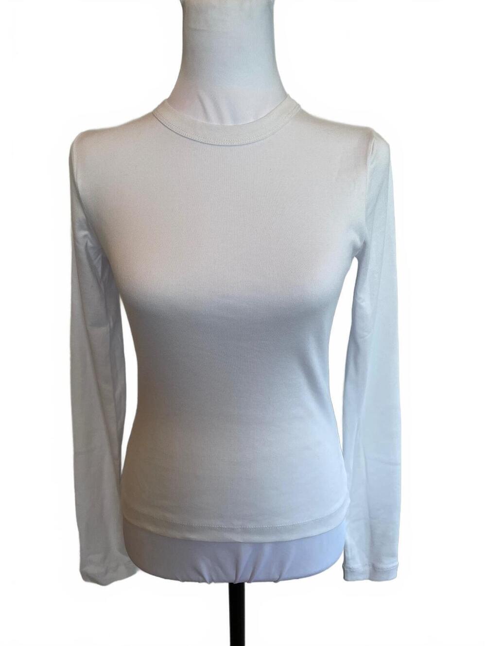 Madewell 90s Long Sleeve Tee XS White Cotton Minimalist Layering Basic NWT